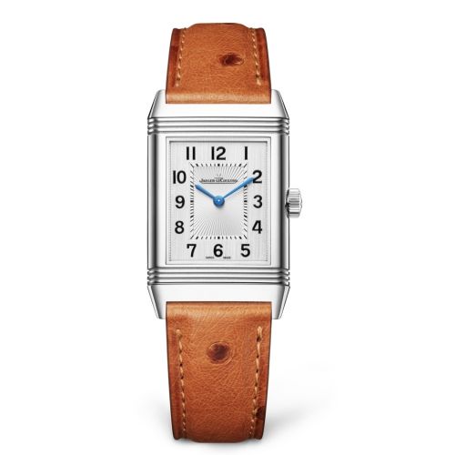 Reverso Classic Medium Thin Stainless Steel / Silver / Ostrich