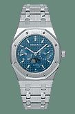 Royal Oak 25594 Moon Phase Stainless Steel / Blue