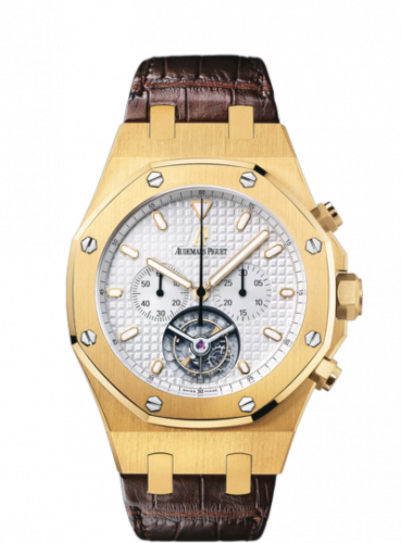 Royal Oak Tourbillon Chronograph Yellow Gold / Silver / Strap