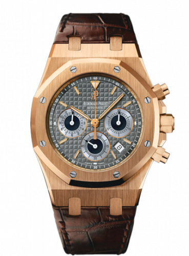 Royal Oak 26022 Chronograph Pink Gold / Brown / Strap