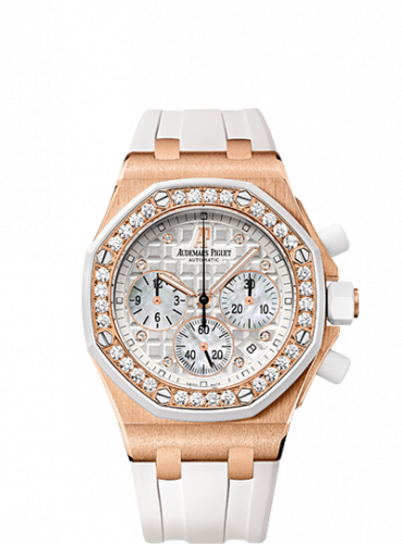 Royal Oak OffShore 26048 Lady Chronograph Pink Gold / White