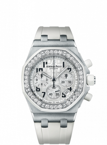 Royal Oak OffShore 26048 Lady Chronograph Stainless Steel / White