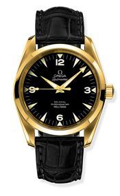Seamaster Aqua Terra 150M Co-Axial 39.2 Railmaster Yellow Gold / Brown Alligator / China Train