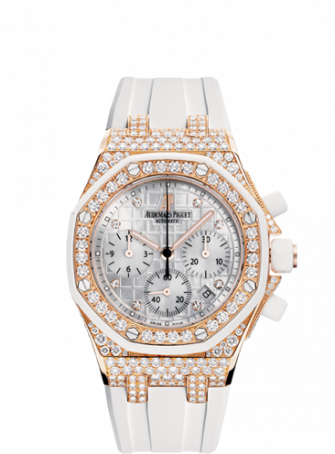 Royal Oak Offshore 26092 Lady Chronograph Pink Gold / White