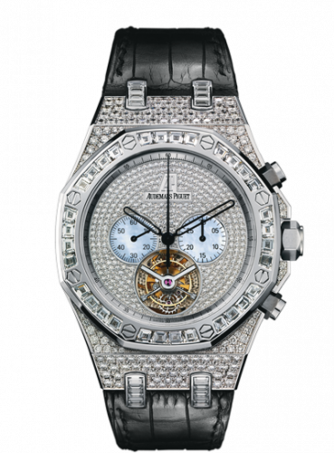 Royal Oak Tourbillon Chronograph White Gold / Diamond / Strap