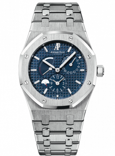 Royal Oak Dual Time Stainless Steel / Blue