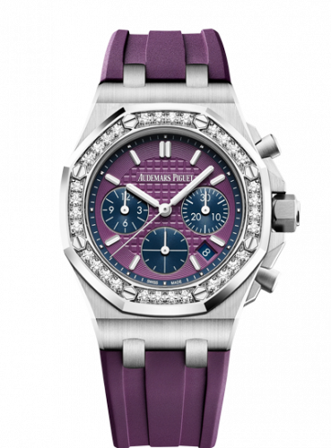 Royal Oak OffShore 26231 Lady Chronograph Stainless Steel / Plum / Diamond