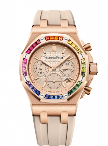 Royal Oak OffShore Lady Chronograph Pink Gold / Silver / Rainbow
