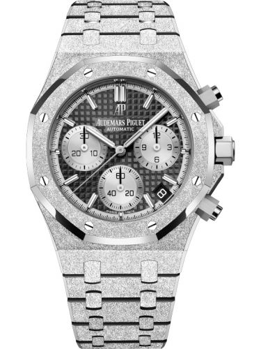 Royal Oak Chronograph 41 Frosted White Gold / Black
