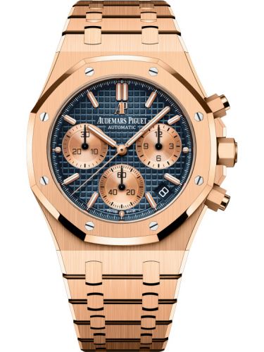 Royal Oak Chronograph 41 Pink Gold / Blue / Bracelet