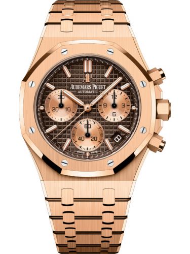 Royal Oak Chronograph 41 Pink Gold / Brown / Bracelet