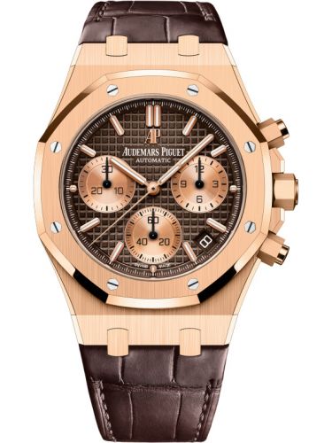 Royal Oak Chronograph 41 Pink Gold / Brown / Alligator