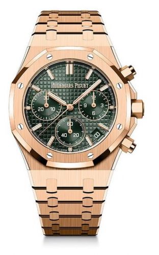 Royal Oak Chronograph 41 Pink Gold / Green