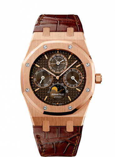Royal Oak Perpetual Calendar Pink Gold / Brown / Strap