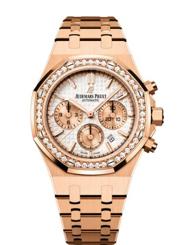 Royal Oak Chronograph 38 Pink Gold / Diamond / Silver