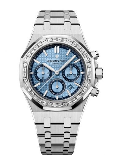 Royal Oak Chronograph 38 White Gold / Diamond / Light Blue