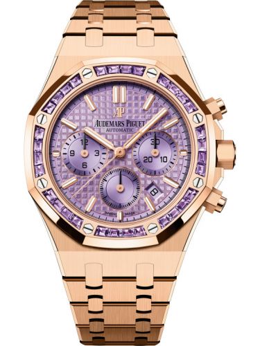 Royal Oak Chronograph 38 Pink Gold / Amethysts / Purple