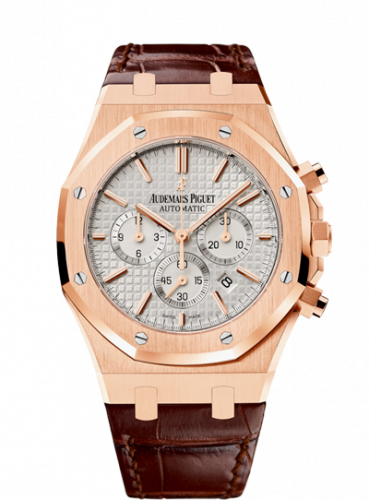 Royal Oak Chronograph 41 Pink Gold / Silver / Strap