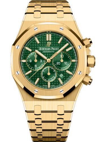Royal Oak Chronograph 41 Yellow Gold / Green / Bracelet