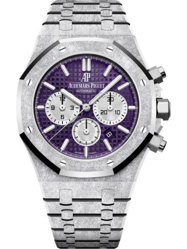 Royal Oak 41 Chronograph Frosted White Gold / Purple