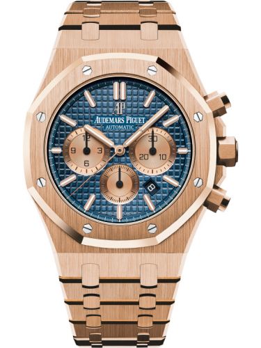 Royal Oak Chronograph 41 Pink Gold / Blue