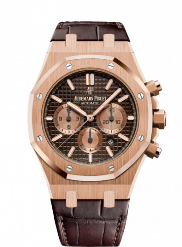 Royal Oak Chronograph 41 Pink Gold / Brown / Alligator