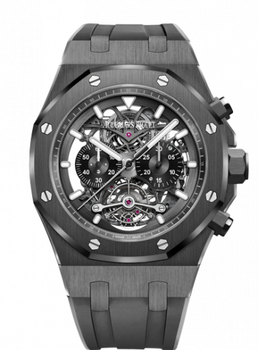 Royal Oak 26343 Tourbillon Chronograph Openworked Ceramic / Rubber