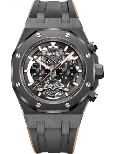 Royal Oak Tourbillon Chronograph Openworked Ceramic / Pink Gold