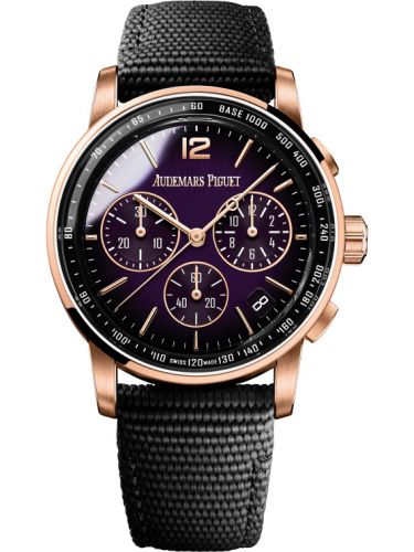 CODE 11.59 Chronograph Selfwinding Pink Gold / Purple / Fabric d'Occasion