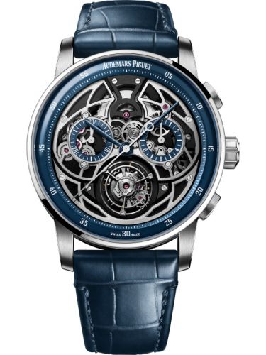CODE 11.59 Selfwinding Flying Tourbillon Chronograph White Gold / Blue d'Occasion