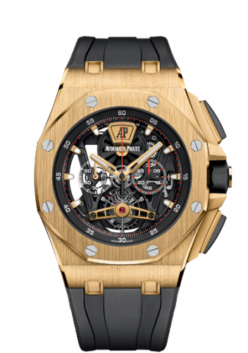 Royal Oak Offshore Tourbillon Chronograph Openworked Yellow Gold / Rubber