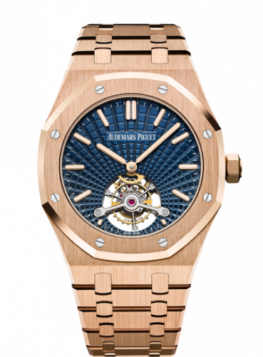Royal Oak Ultra Thin Tourbillon Pink Gold / Blue Evolutive