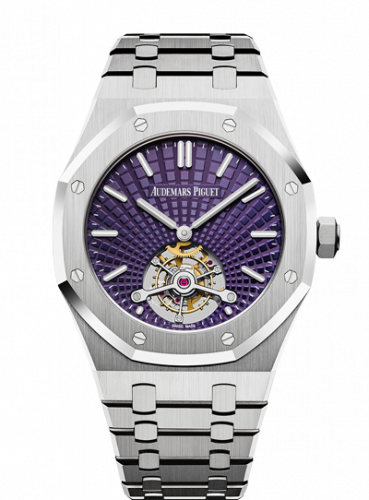 Royal Oak Ultra Thin Tourbillon Stainless Steel / Plum Evolutive