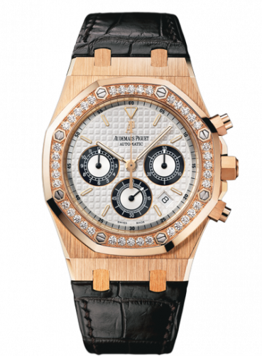 Royal Oak 26557 Chronograph Pink Gold / Silver / Diamond