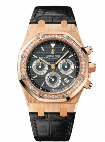 Royal Oak 26557 Chronograph Pink Gold / Brown / Diamond