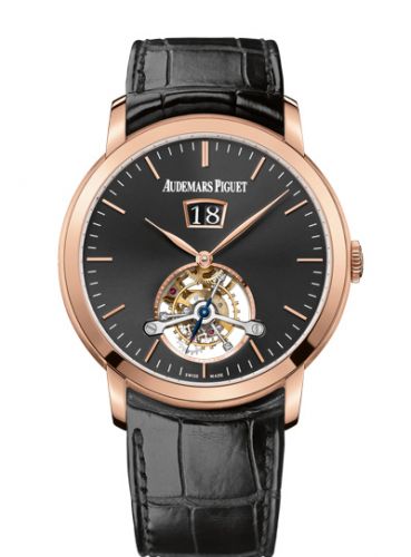 Jules Audemars Tourbillon Grande Date Pink Gold / Black d'Occasion
