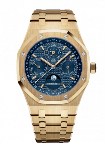 Royal Oak Perpetual Calendar 41 Yellow Gold / Blue