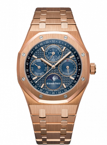 Royal Oak Perpetual Calendar 41 Pink Gold / Blue