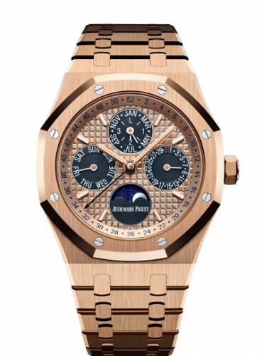 Royal Oak Perpetual Calendar 41 Pink Gold / Blue