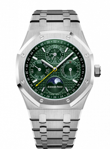 Royal Oak Perpetual Calendar 41 Stainless Steel / Green / Unique Timepieces