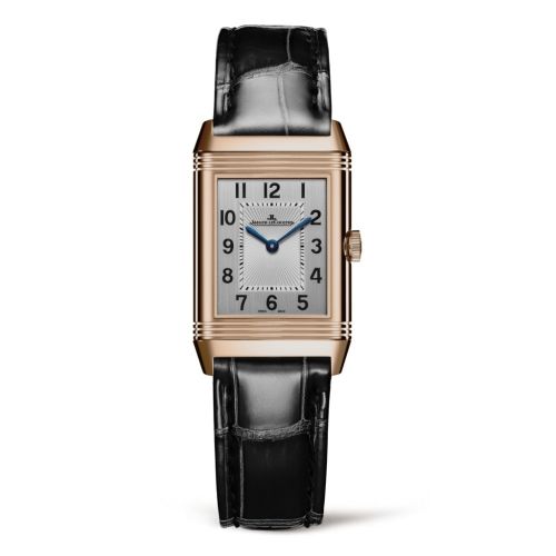 Reverso Classic Small Duetto Pink Gold / Silver / Alligator