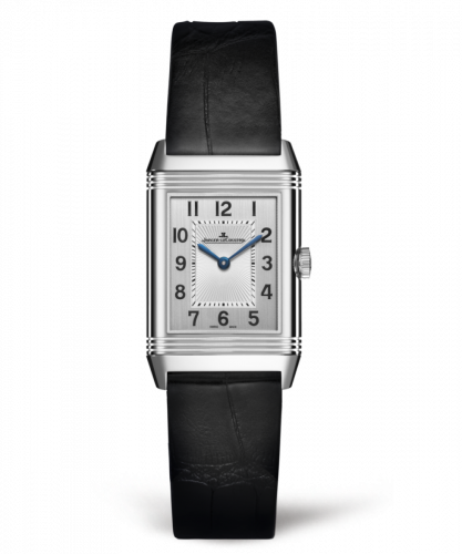 Reverso Classic Small Duetto Stainless Steel / Silver / Alligator