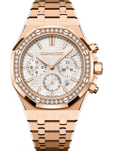Royal Oak Chronograph 38 Pink Gold - Diamond / Silver d'Occasion