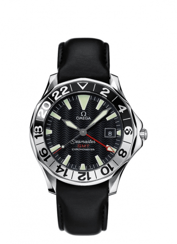 Seamaster Diver 300M Automatic 41 GMT Stainless Steel / Black / Leather