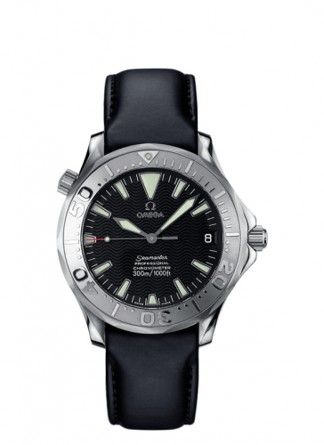 Seamaster Diver 300M Automatic 36.25 Stainless Steel / White Gold / Black / Leather