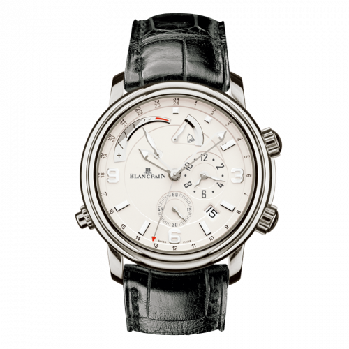 Léman Réveil GMT White Gold / Opaline / Alligator