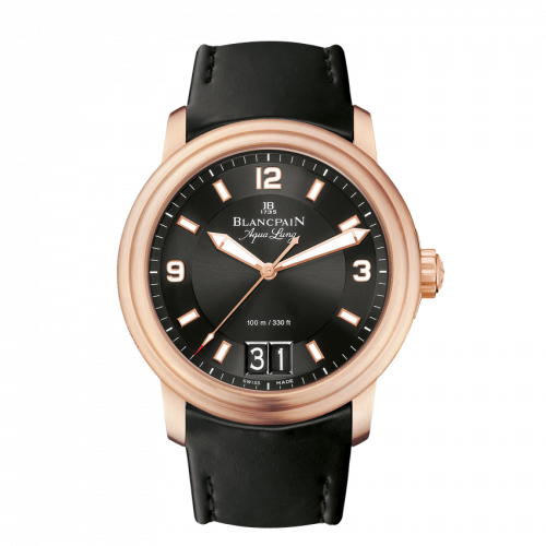Léman Grande Date Aqua Lung Red Gold / Black / Rubber