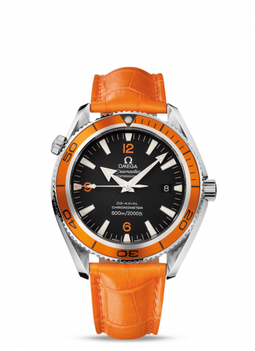 Seamaster Planet Ocean 600M Co-Axial 42 Stainless Steel / Orange / Alligator