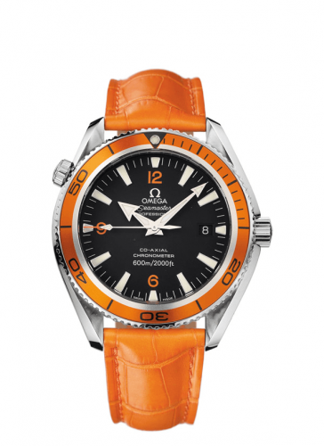 Seamaster Planet Ocean 600M Co-Axial 42 Stainless Steel / Orange / Alligator Short