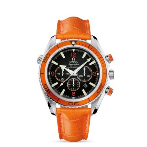 Seamaster Planet Ocean 600M Co-Axial 45.5 Chronograph Stainless Steel / Orange / Alligator